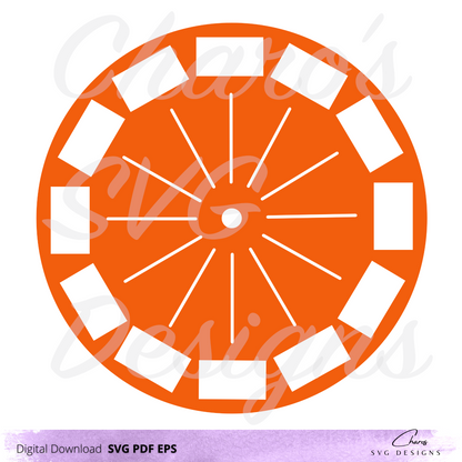 SVG: Universal Scalable Clock Stencil | SVG Template with Spaces for Numbers for Resin Clock Markings | svg | Watch Template