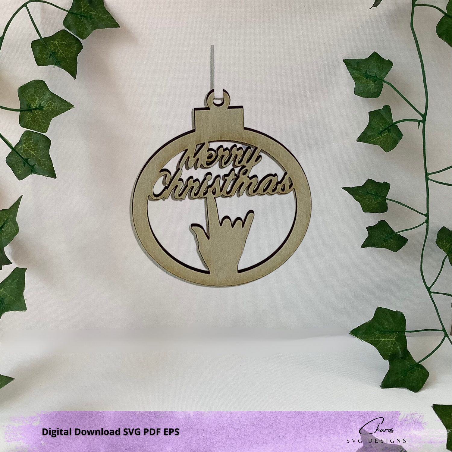 SVG: ASL I Love You Holiday Ornaments Bundle | Laser Cutting! | Cricut Cut File | Christmas | New Year | Holiday Cheer | Season&