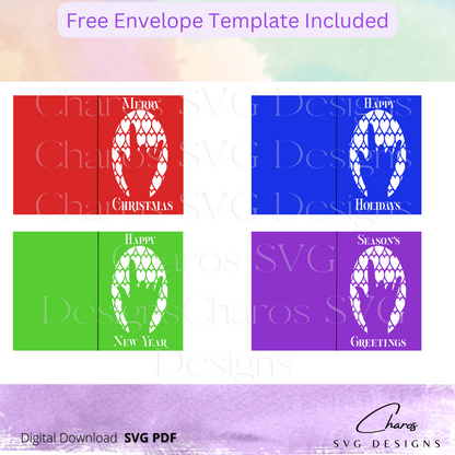 SVG: I Love You in Sign Language | Mega Greeting Card Bundle with Free Envelope Template | Cricut Cut File