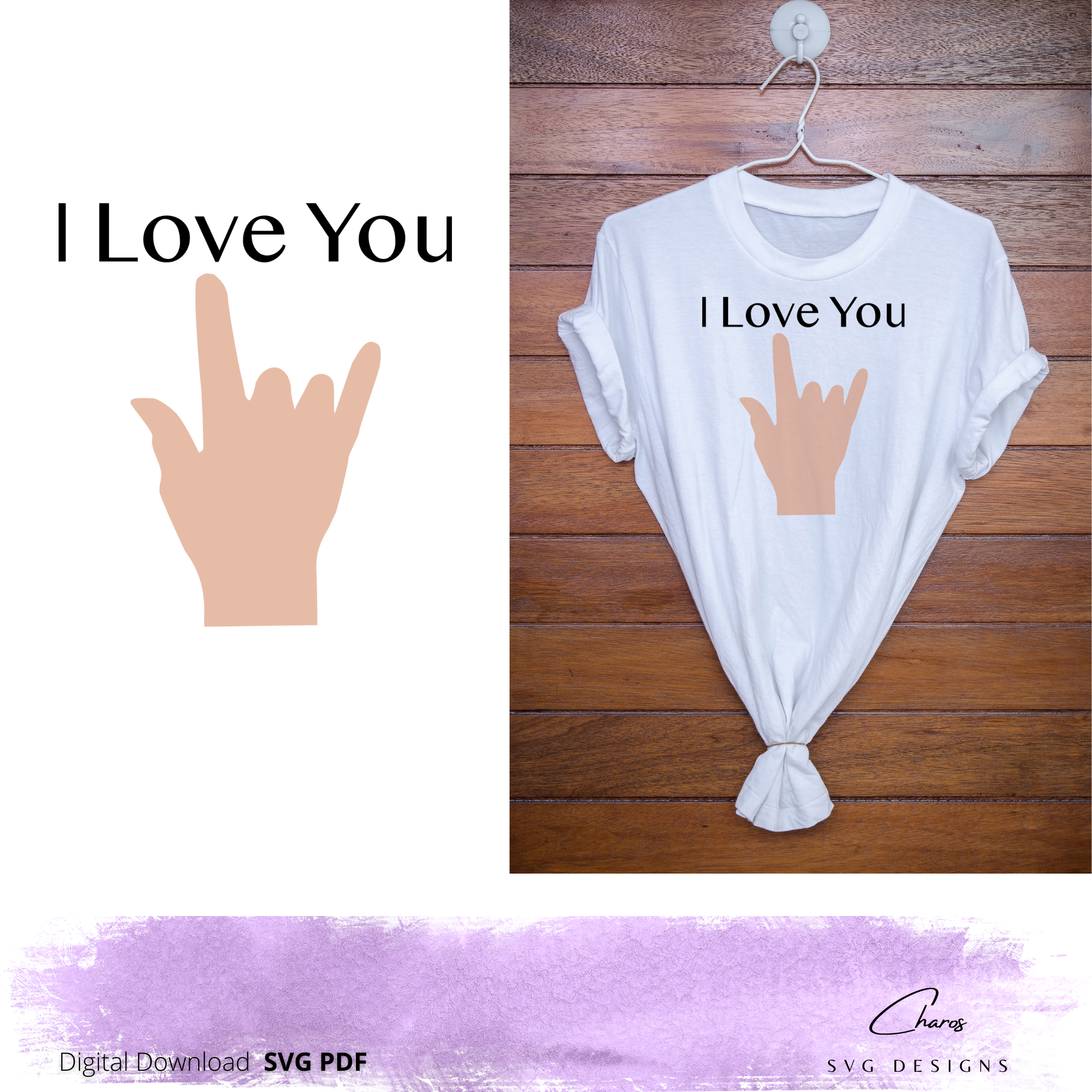I Love You in ASL SVG | I Love You in American Sign language | ASL | Sign Language | Love | Sign | I Love You | Learn ASL | Active