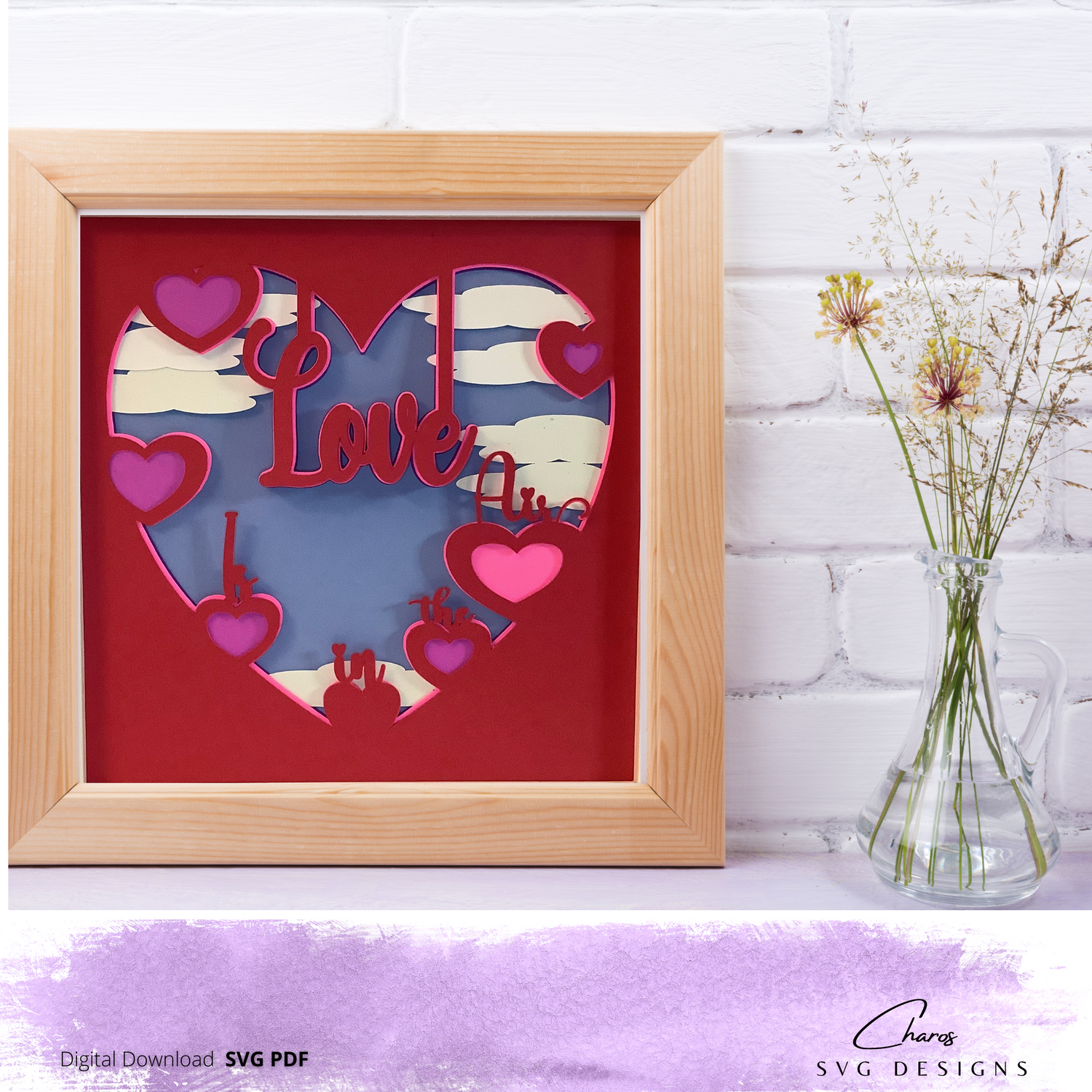 Love Is In The Air 3D Valentines Shadow Box