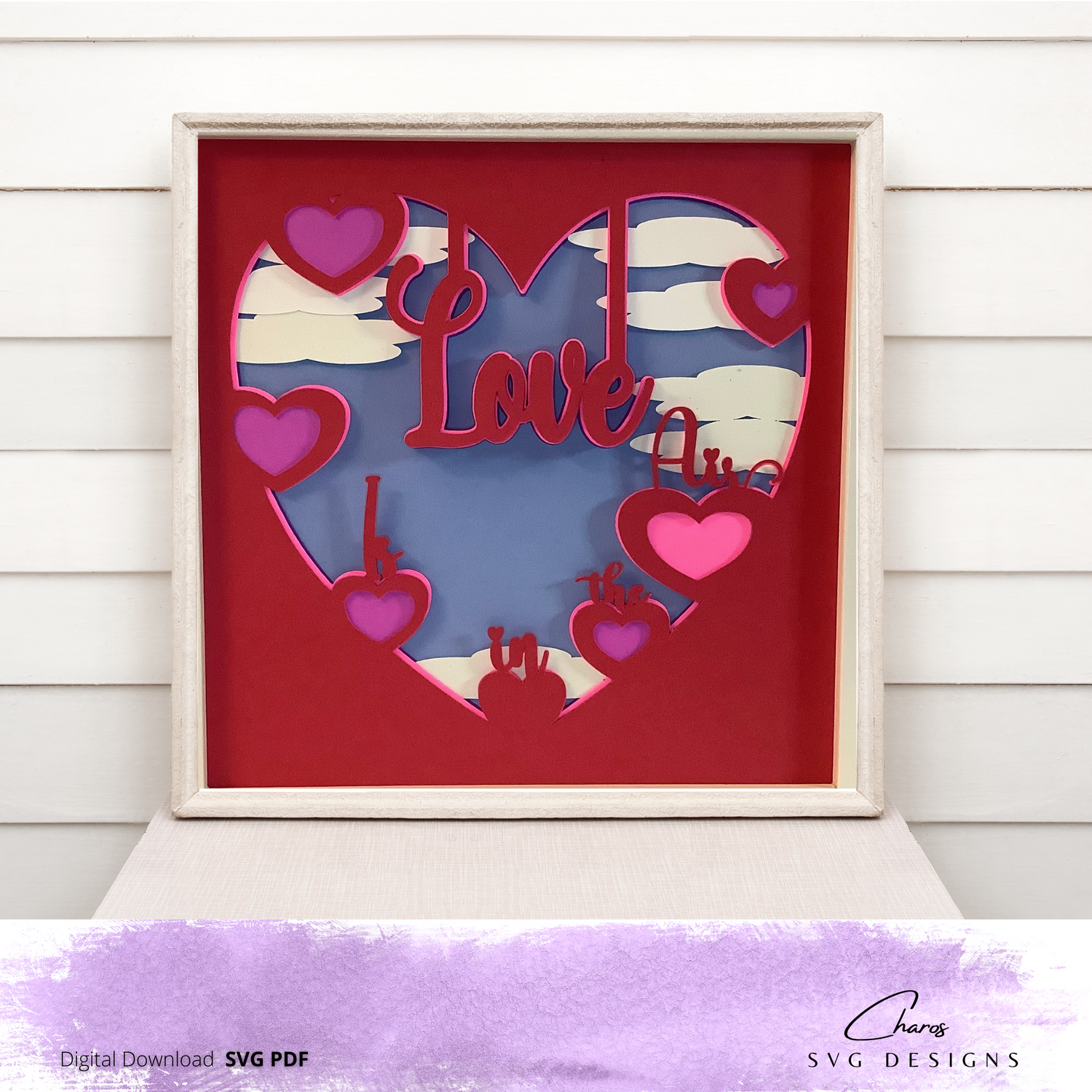 Love Is In The Air 3D Valentines Shadow Box