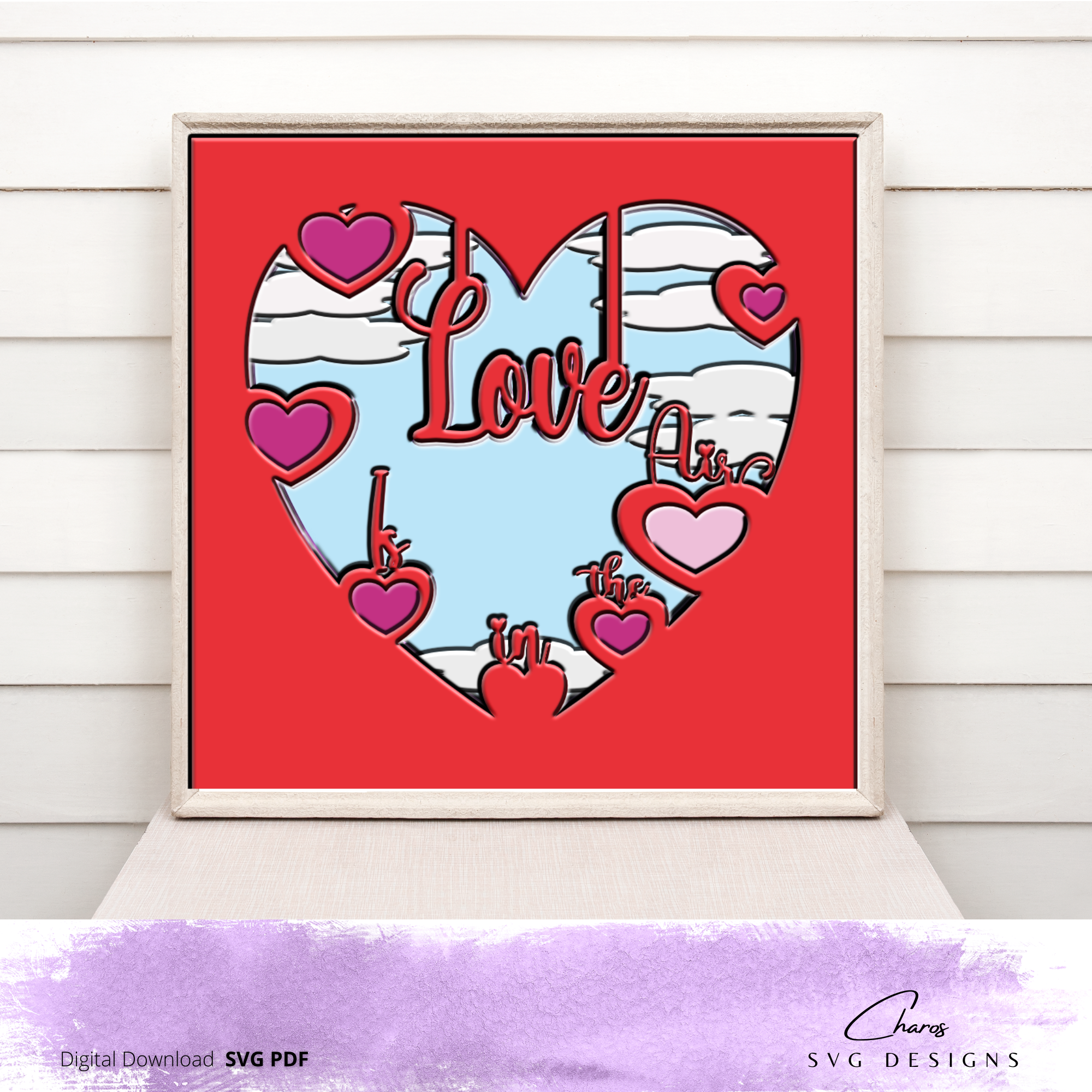 Love Is In The Air 3D Valentines Shadow Box